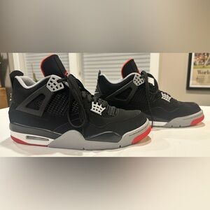-SOLD- 2019 Jordan 4 OG Breds, Nike Air heel tag, excellent condition, men’s 10